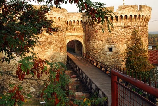 architecture details of Kalemegdan fortress in Belgrade, Zindan gate