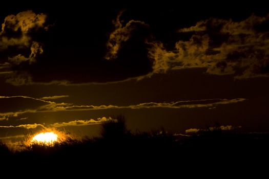 Sunset in the kalahari. As impressive as the dunes.