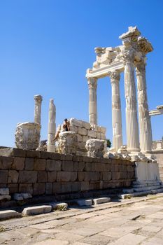 Pergamon (Pergamum) ancient Greek city located 16 miles from the Aegean Sea, Turkey