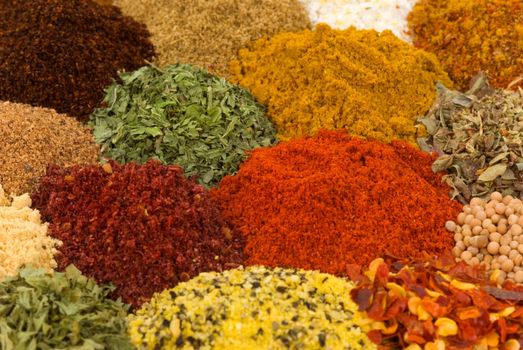 Healthy organic spices and herbs
