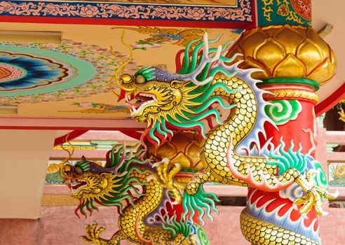 golden dragon at the temple