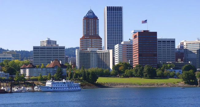 A view of the downtown architecture of Portland Oregon.