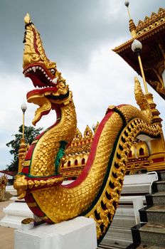 naga statue at thai temple