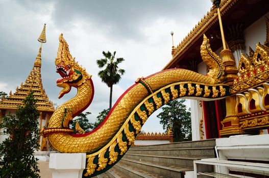 Naga statue at thai temple