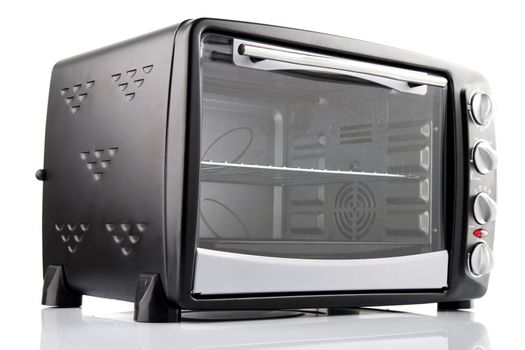 Electric oven on white background