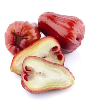 Rose apples or chomphu on white background