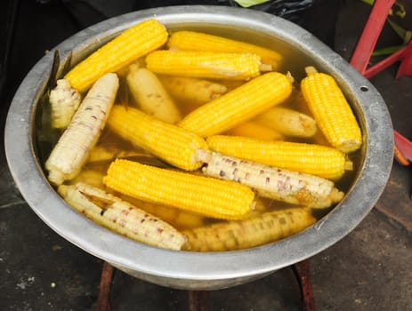steamed corn