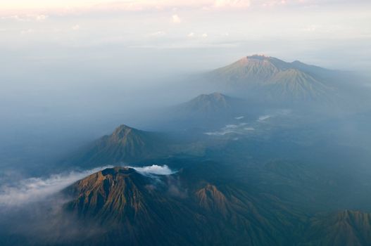 Wonderful (aerial) view of mountains from flight