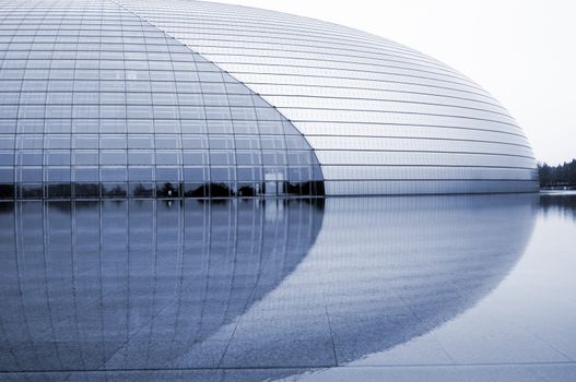 BEIJING - JULY 19: The China National Grand Theatre (National Centre for the Performing Arts) or the Egg, July 19, 2008 in Beijing, China