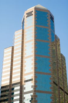 The external of office building over blue sky