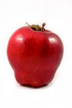 Red apple over white back ground