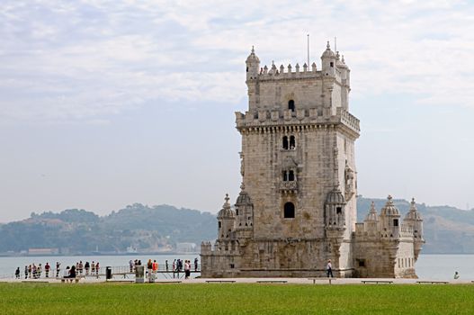 Belemsky turret on the river Tagus in Lisbon, Portugal