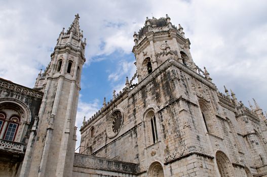 The view of the Mosteiro Dos Jeronimos, Lisbon, Portugal