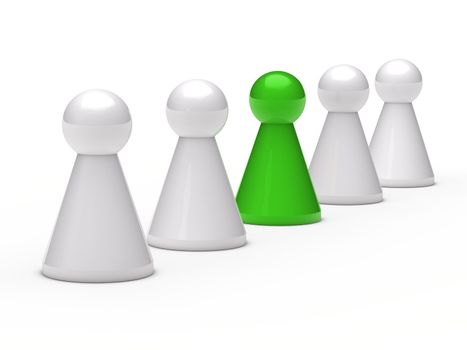 3d figure in a series with leadership