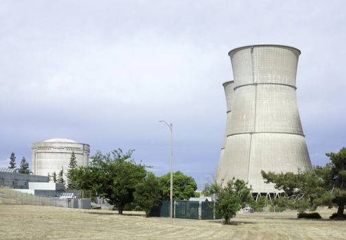 reactor and cooling towers of a Nuclear power station