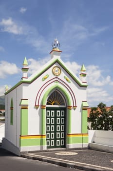 Small church named imperio in Pico island, Azores