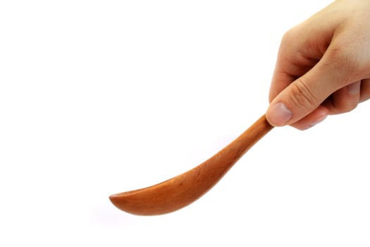 wooden spoon for cooking  isolated on white background