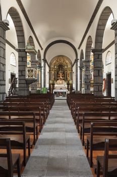 Interior of the church of S. Joao - St. John - Pico, Azores