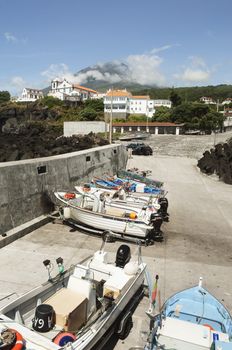Fishing port in Pico island, Azores