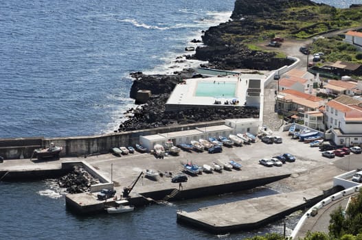 Fishing port in Pico island, Azores