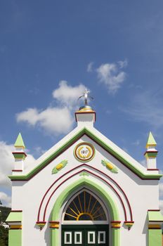 Small church named imperio in Pico island, Azores