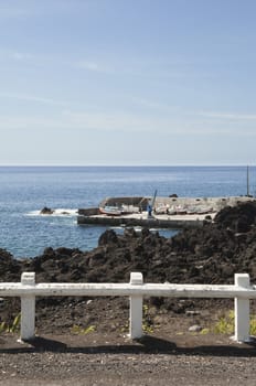 Small fishing port in Pico island, Azores