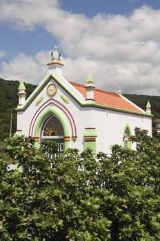 Small church named imperio in Pico island, Azores