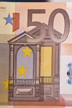 Euro banknote, close-up, studio shot 