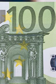 Euro banknote, close-up, studio shot 