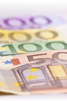 Euro Money Banknote In Macro