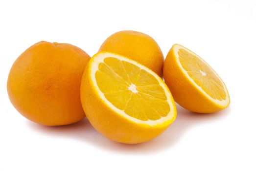 Orange Fruits On White Background