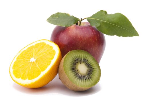 Fruits On White Background