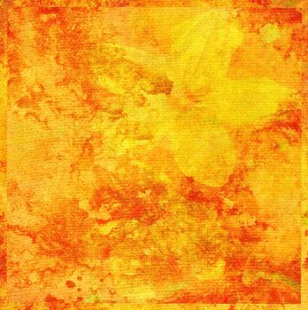 Artistic floral background, abstract flowers on a linen canvas
