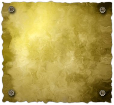 bolted parchment background isolated on white background