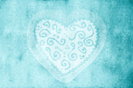 rustic blue background with a heart
