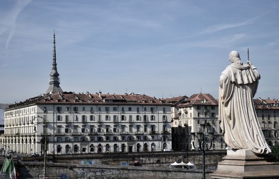 Turin, Italy - Mole Antonelliana from the Gran Madre church