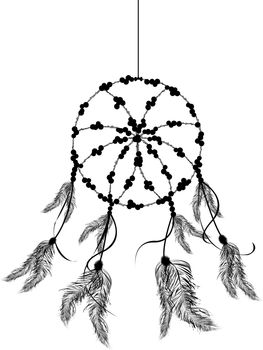 Dream catcher icon, isolated object over white background