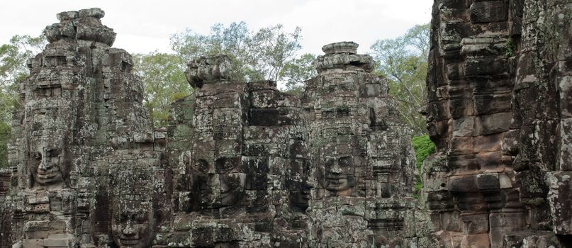 Giant face at Bayon Temple, Angkor Wat, Cambodia