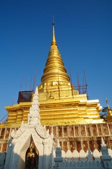 Golden pagoda at Thai temple