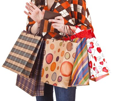 Shoppers Happiness - Woman's hand with shopping bags