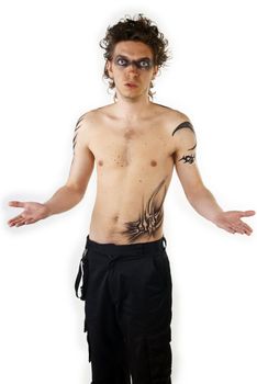 Man with tattoos posing