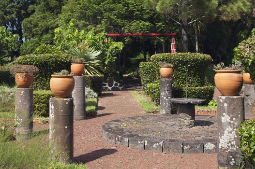 Formal garden in Pico island, Azores, Portugal