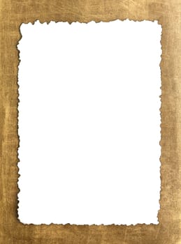 Vintage grunge burnt paper on brown background