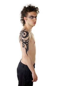 Man with tattoos posing