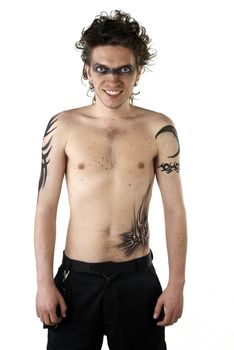 Man with tattoos posing