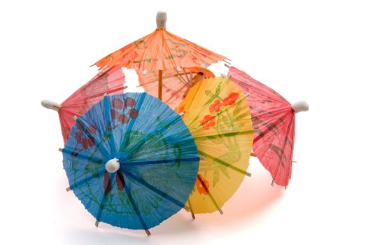 Some multi-coloured umbrellas for juice or icecream