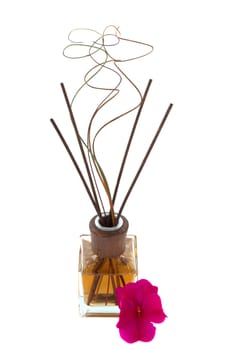 Exotic orchid and aromatic incense sticks