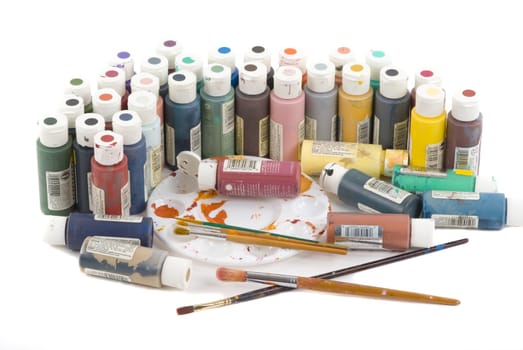 Used art supplies