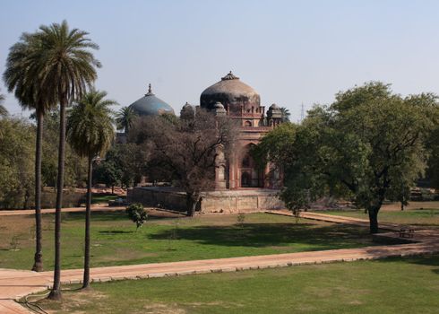 Nlla Gumbad blue dome is actually outside the park.