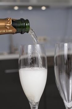 champagne splash. bottle and cork celebration time